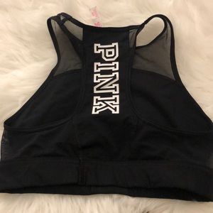 Pink sports bra
